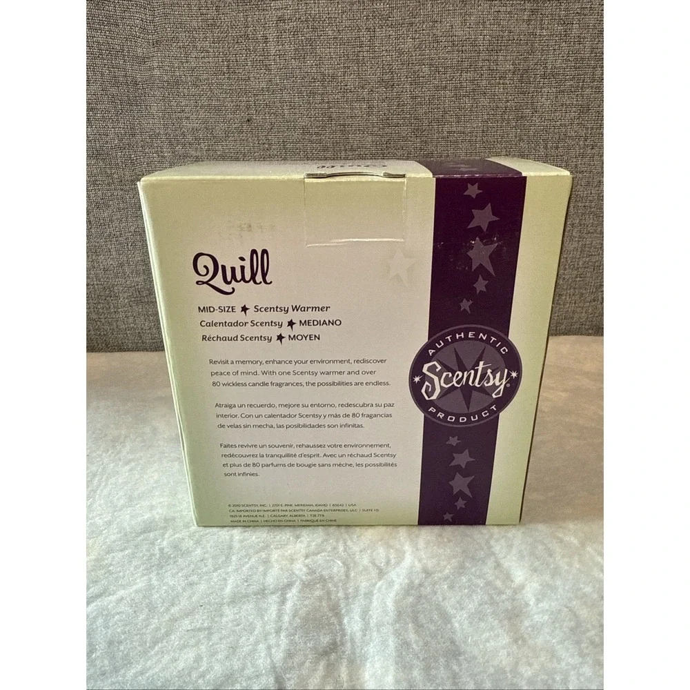 NEW Scentsy QUILL Wax Warmer‎ Mid Size Brown 2010 RETIRED MSW-QUIL